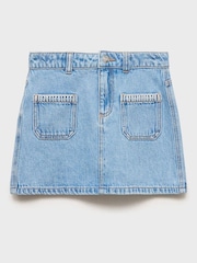 Mango Blue Denim Skirt - Image 4 of 5