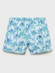 Mango Blue Printed Swimming Trunks - Image 2 of 3