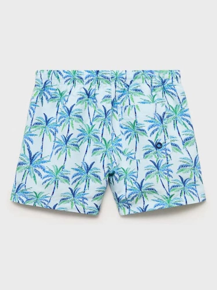 Mango Blue Printed Swimming Trunks - Image 2 of 3