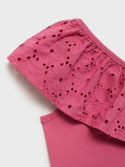 Mango Pink Ruffled Asymmetric Top - Image 3 of 3