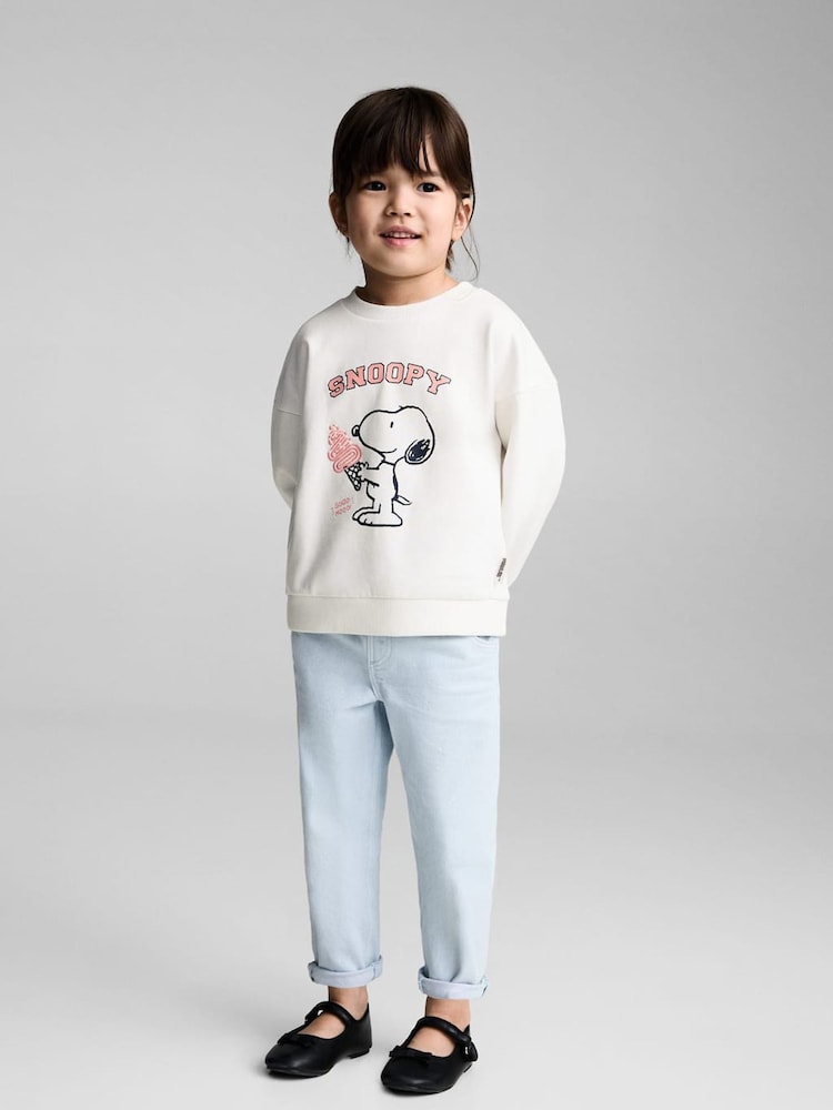 Mango Cream Snoopy Print Sweatshirt - Image 1 of 6