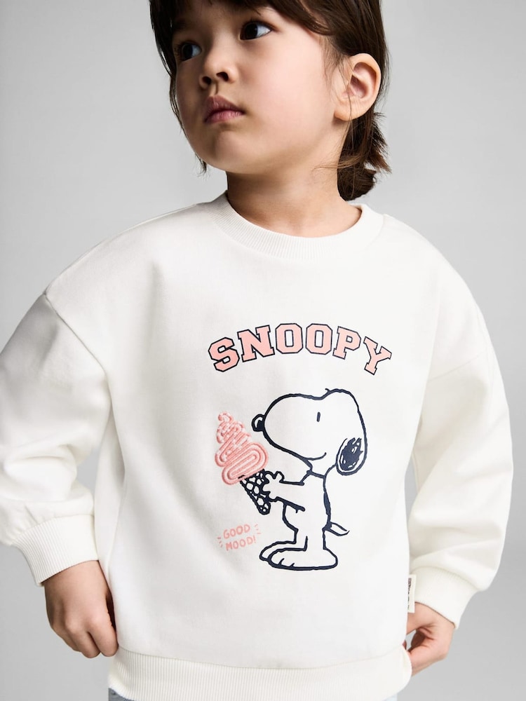 Mango Cream Snoopy Print Sweatshirt - Image 2 of 6