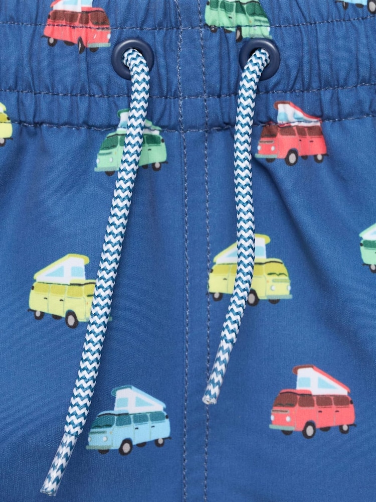 Mango Blue Printed Swimming Trunks - Image 3 of 3
