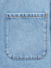 Mango Blue Crop Denim Jacket - Image 8 of 8