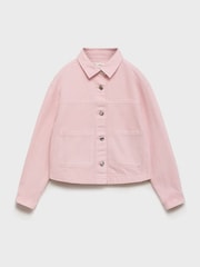 Mango Light Pink Denim Jacket - Image 4 of 6