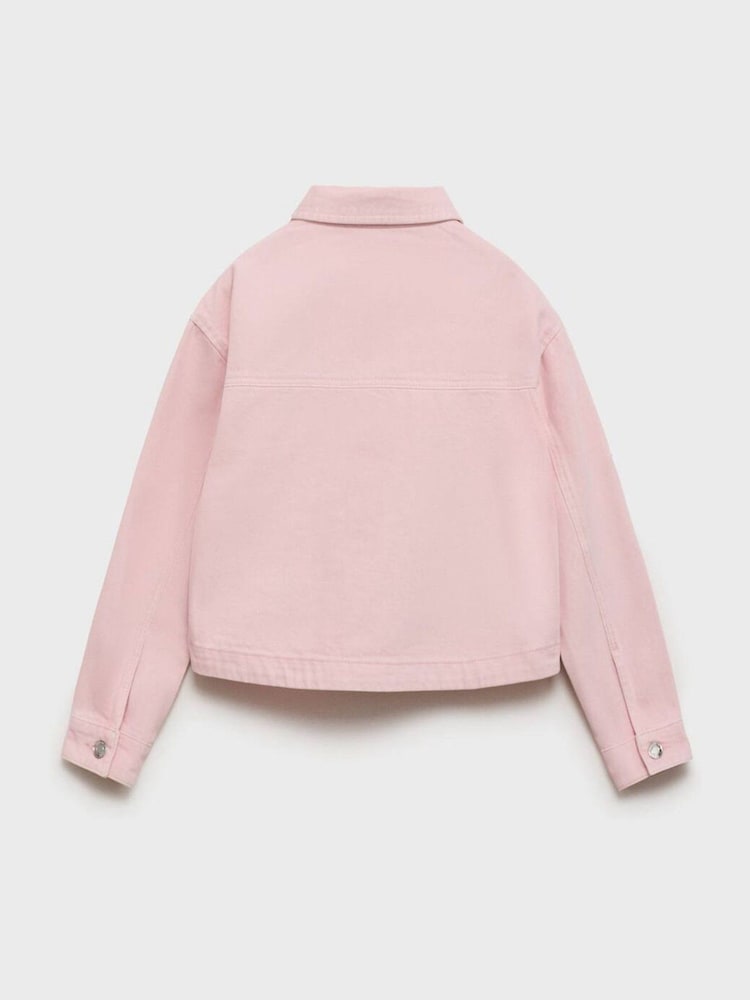 Mango Light Pink Denim Jacket - Image 5 of 6