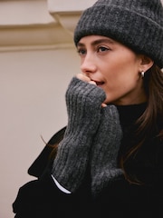 Grey Alpaca Blend Hand Warmers - Image 4 of 8