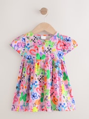 Multi Pink Graffiti Button Up Summer Dress (3mths-10yrs) - Image 1 of 4
