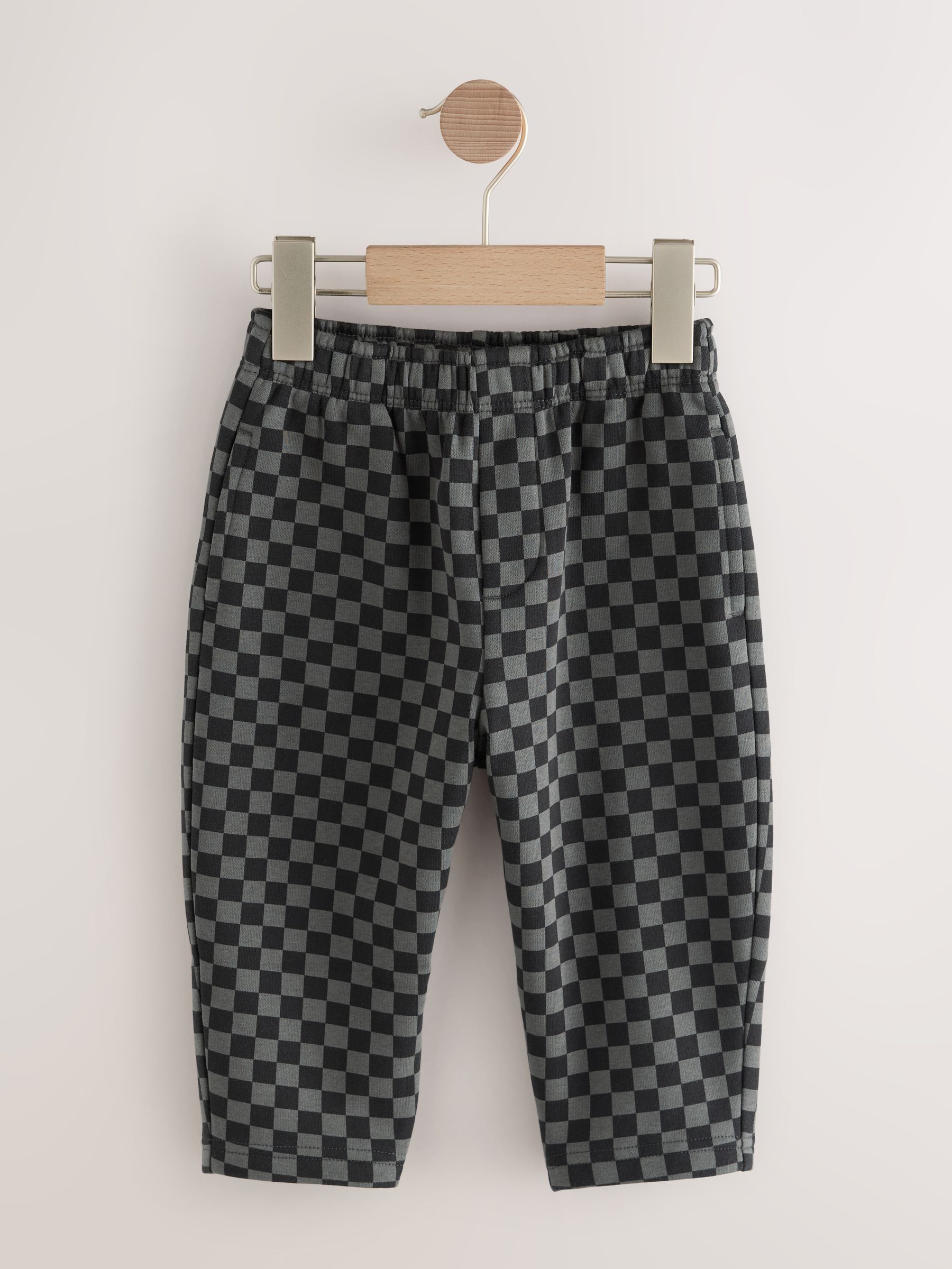 Buy Mono Checkerboard Single Wide Leg Jersey Joggers (3mths-7yrs