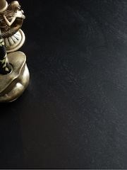 Rockett St George Black and Natural Striped Round Dining Table - Image 6 of 8