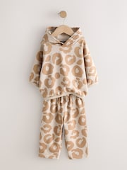Tan Brown Animal Print Hoodie And Joggers Set (3mths-7yrs) - Image 6 of 9