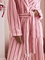 Pink Stripe Cosy Dressing Gown - Image 6 of 10