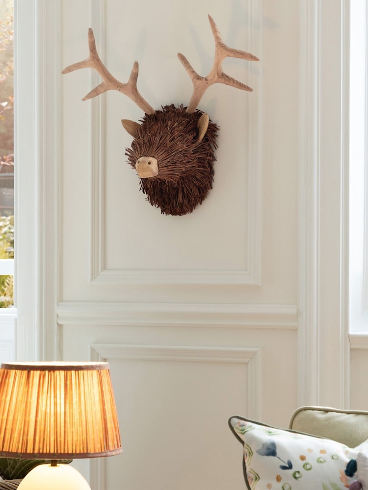 Voyage Maison Stirling Stag Head Wall Mounted Wooden Sculpture - Imagen 1 de 6 Voyage Maison Stirling Stag Head Wall Mounted Wooden Sculpture - Imagen 1 de 6
