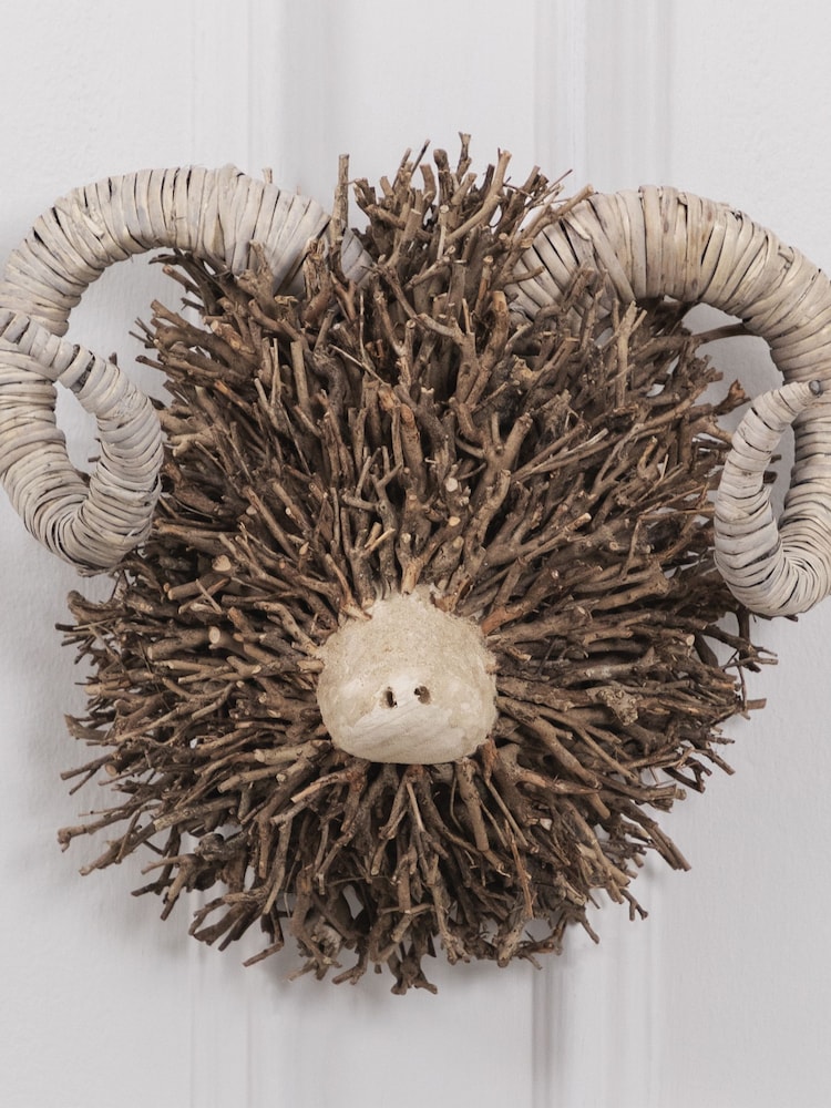 Voyage Maison Beau Ram Head Wall Mounted Wooden Sculpture - صورة 2 من 4 Voyage Maison Beau Ram Head Wall Mounted Wooden Sculpture - صورة 2 من 4