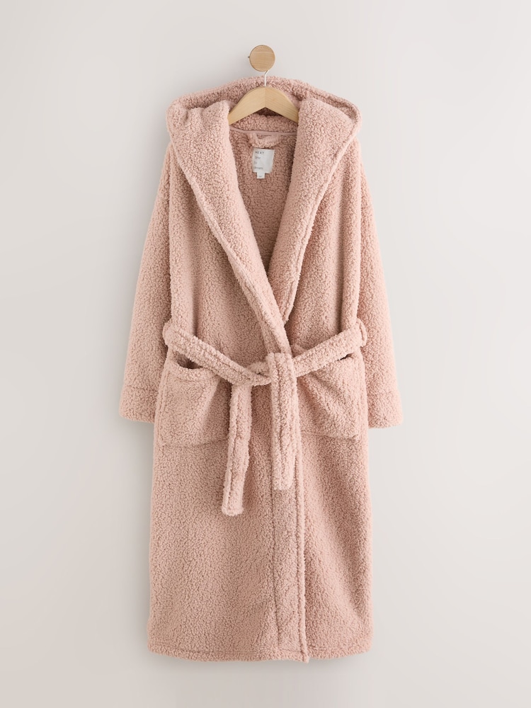 Neutral Long Teddy Robe - Image 1 of 3