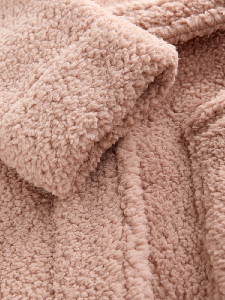 Neutral Long Teddy Robe - Image 2 of 3