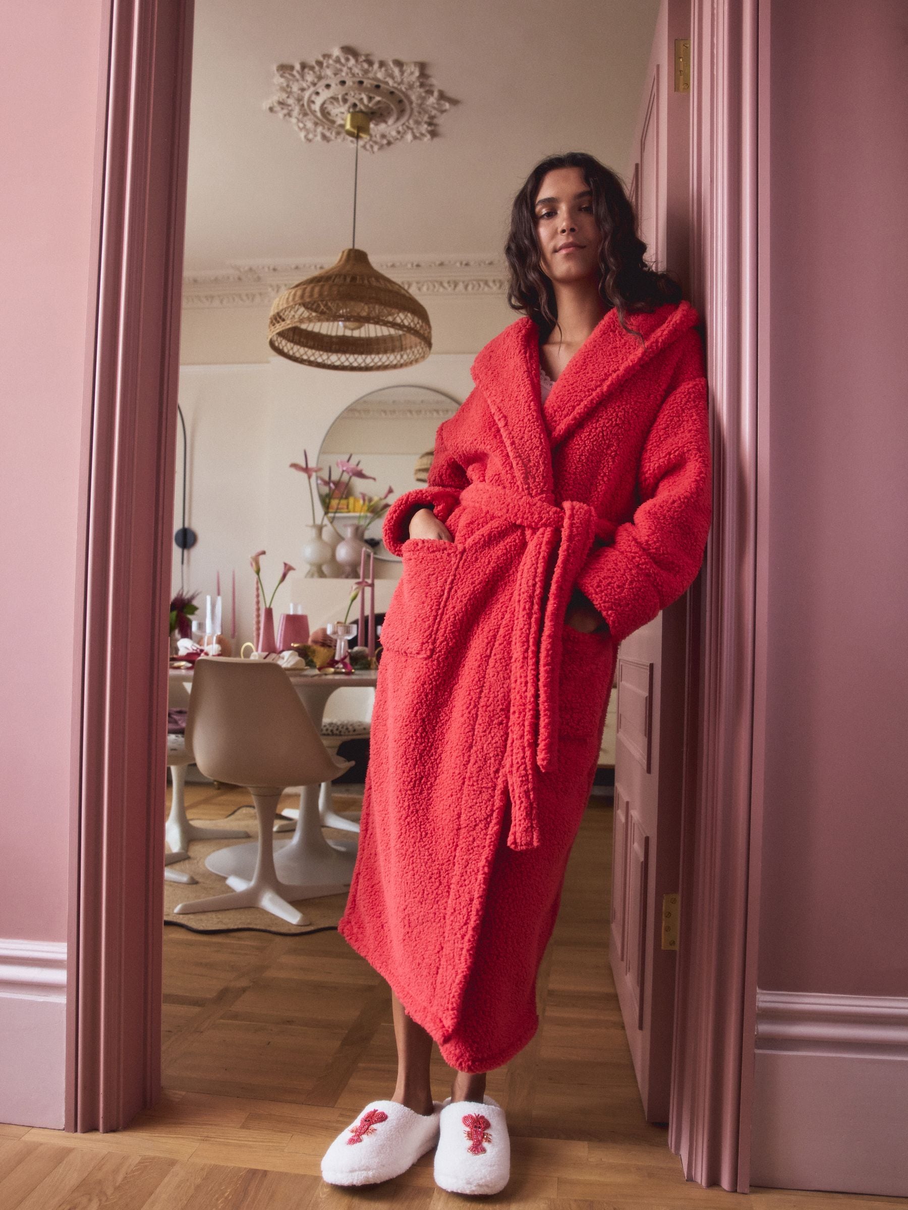 Buy Red Teddy Dressing Gown from Next USA
