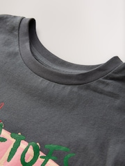 Dark Grey Oversized Graphic Print T-Shirt (3-16yrs) - Image 4 of 5