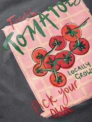 Dark Grey Oversized Graphic Print T-Shirt (3-16yrs) - Image 5 of 5