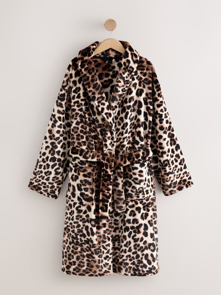 Animal Print Supersoft Dressing Gown - Image 1 of 3