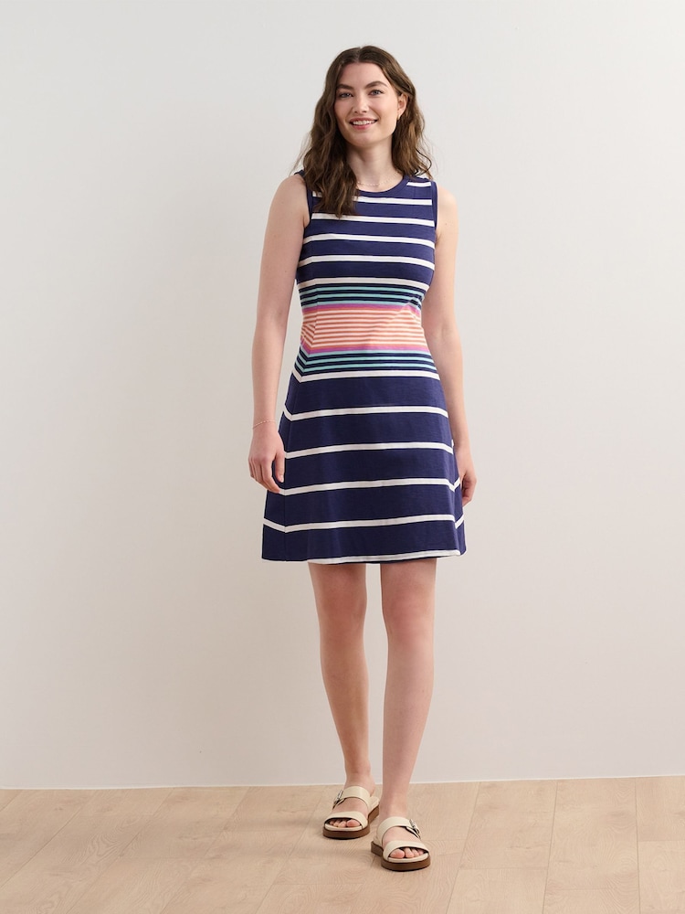 Hatley Blue Sarah Dress Sunset Stripes - Image 1 of 3
