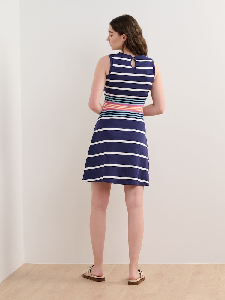 Hatley Blue Sarah Dress Sunset Stripes - Image 2 of 3