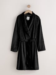 Black Cosy Cord Dressing Gown - Image 6 of 9