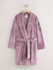 Mauve Purple Cosy Cord Dressing Gown - Image 7 of 9