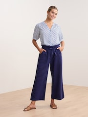 Hatley Blue Patriot Tie Front Trousers - Image 4 of 4