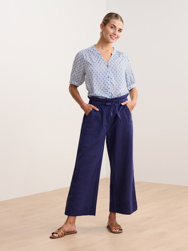 Hatley Blue Patriot Tie Front Trousers - Image 4 of 4