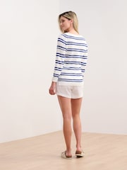 Hatley Mariner 100% Cotton White Jumper - Image 2 of 4