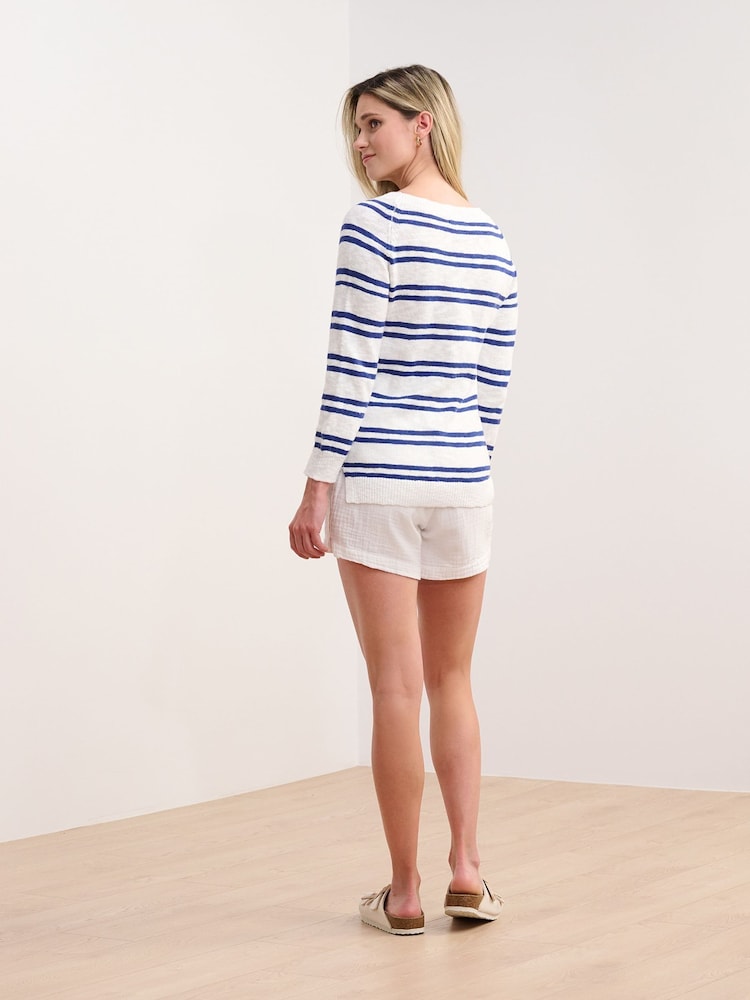 Hatley Mariner 100% Cotton White Jumper - Image 2 of 4