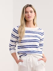 Hatley Mariner 100% Cotton White Jumper - Image 4 of 4