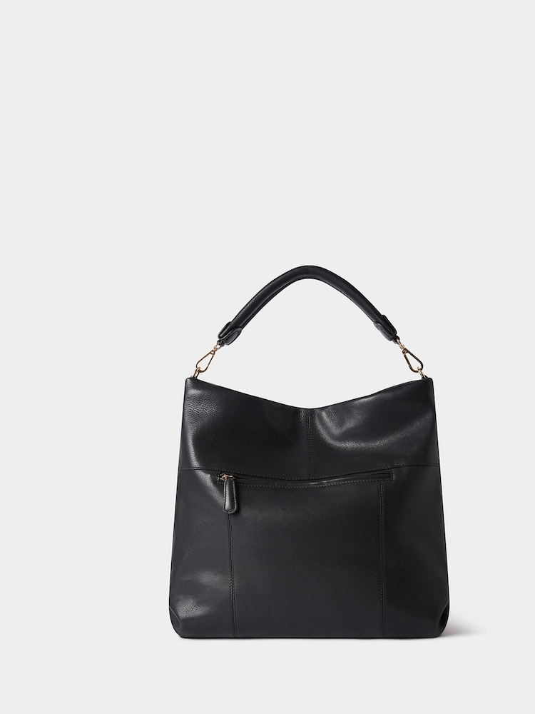 Osprey London The Large Carina Leather Hobo Black Bag - Image 2 of 5 Osprey London The Large Carina Leather Hobo Black Bag - Image 2 of 5