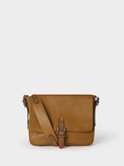 Osprey London Medium The Lorenzo Leather Messenger Brown Bag - Image 1 of 4