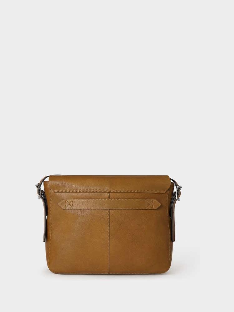 Osprey London Medium The Lorenzo Leather Messenger Brown Bag - Image 2 of 4