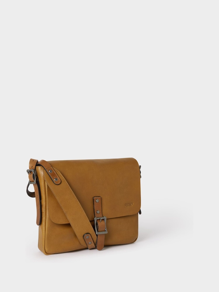 Osprey London Medium The Lorenzo Leather Messenger Brown Bag - Image 4 of 4