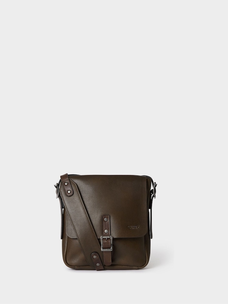 Osprey London The Lorenzo Small Leather Messenger Brown Bag - Image 1 of 5