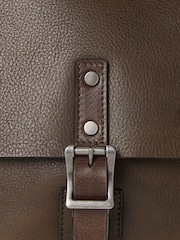 Osprey London Brown The Lorenzo Small Leather Messenger Bag - Image 6 of 6