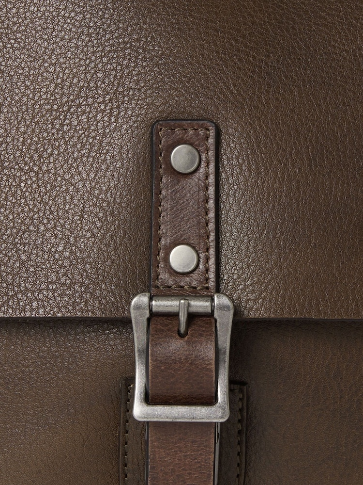 Osprey London Brown The Lorenzo Small Leather Messenger Bag - Image 6 of 6 Osprey London Brown The Lorenzo Small Leather Messenger Bag - Image 6 of 6