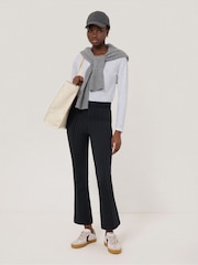 Jigsaw Blue Ponte Kickflare Trousers - Image 3 of 6