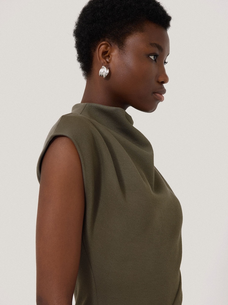 Jigsaw Green Structured Dart Dress - Image 2 of 6