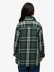 Superdry Green Oversized The Merchant Store Heavy Checked Shirt - Image 2 of 6