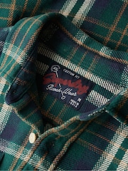 Superdry Green Oversized The Merchant Store Heavy Checked Shirt - Image 6 of 6