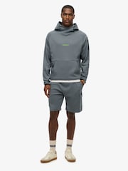 Superdry Blue 100% Cotton Tech Logo Loose Hoodie - Image 3 of 6