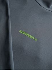 Superdry Blue 100% Cotton Tech Logo Loose Hoodie - Image 6 of 6