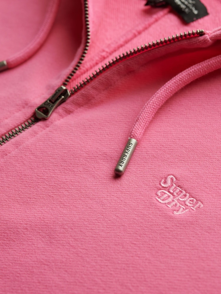 Superdry Pink Studios Zip Hoodie - Image 6 of 6