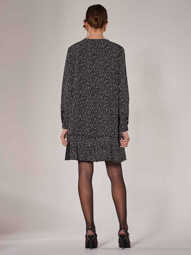 Jolie Moi Black Long Sleeve Shirt Dress - Image 2 of 6