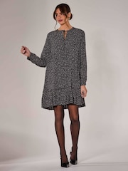Jolie Moi Black Long Sleeve Shirt Dress - Image 4 of 6