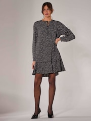 Jolie Moi Black Long Sleeve Shirt Dress - Image 6 of 6